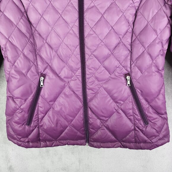Womens Purple Ombre Free Country Quilted Down Jacket Full Zip Long Sleeve L - Picture 3 of 11